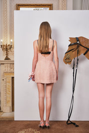 Black Structured Dress with Contrasting Bow