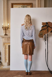 Light Blue Two-Way Wear Floral Chain Top