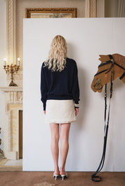 Sequin Pocket Detail Navy Knit Cardigan