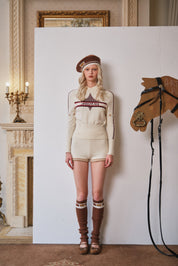 Ivory Star-Embellished Knit Pullover