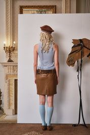 Blue Pearl Saddle Buckle Strap Vest