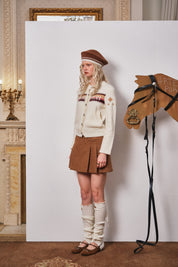 Ivory Star-Embellished Knit Cardigan