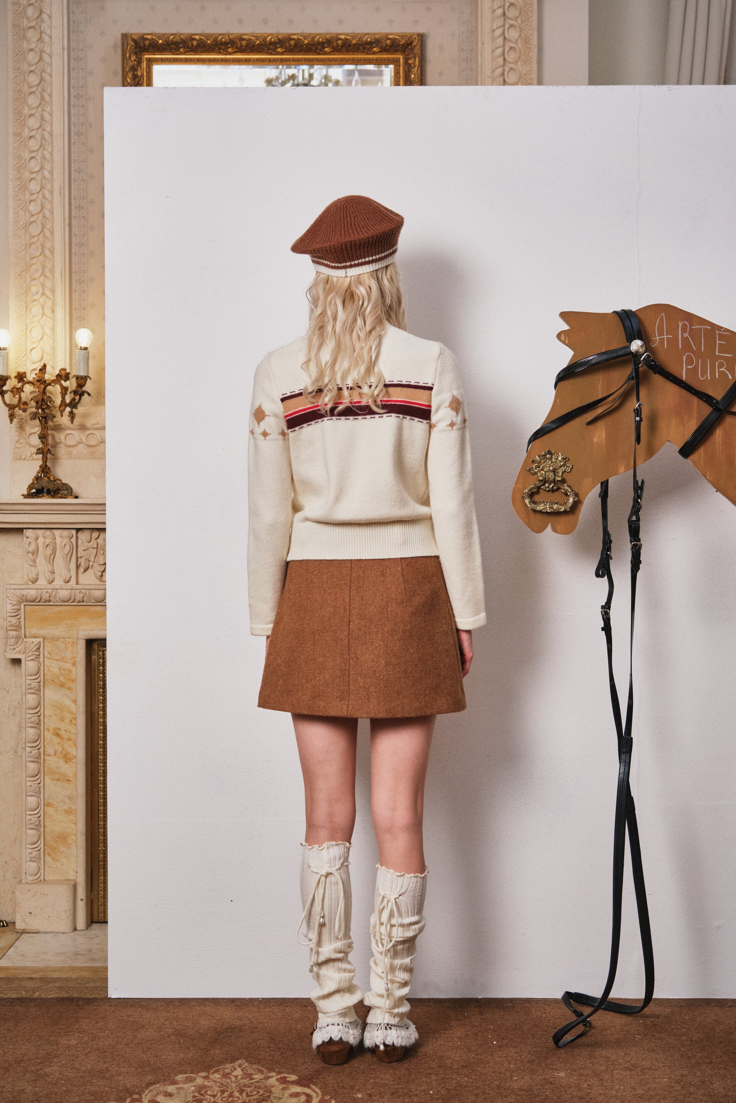 Ivory Star-Embellished Knit Cardigan