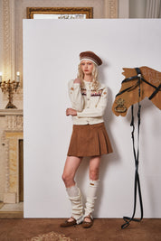 Ivory Star-Embellished Knit Cardigan