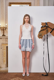 Light Blue Layered Mesh Shorts