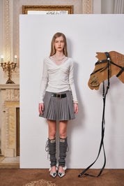 White Lace-Trim Knit Top