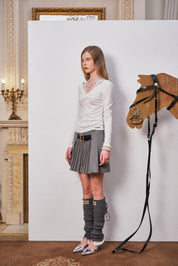 White Lace-Trim Knit Top