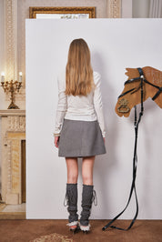 White Lace-Trim Knit Top