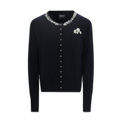 Sequin Pocket Detail Navy Knit Cardigan