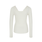 White Lace-Trim Knit Top