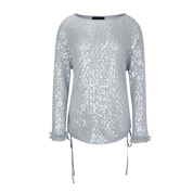 Light Blue Sequin Fishnet Cover-Up