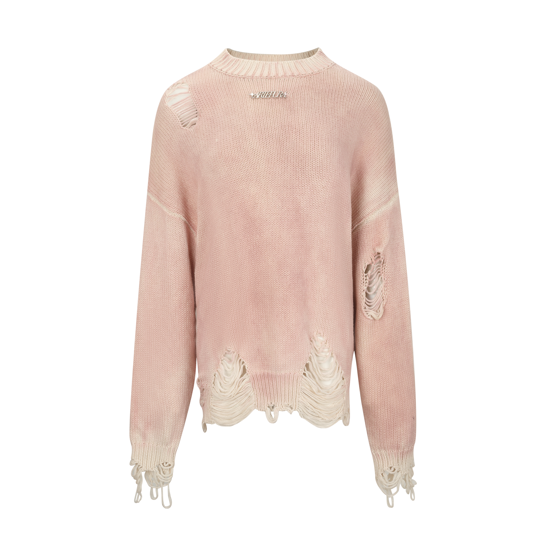 Distressed Dusty Rose Knit Sweater