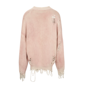 Distressed Dusty Rose Knit Sweater