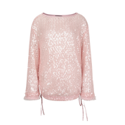 Pink Sequin Fishnet Cover-Up