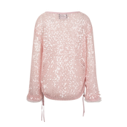 Pink Sequin Fishnet Cover-Up