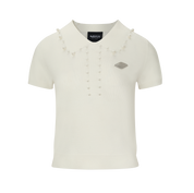 White chef's coat with buttons on a white background