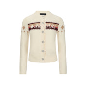Ivory Star-Embellished Knit Cardigan