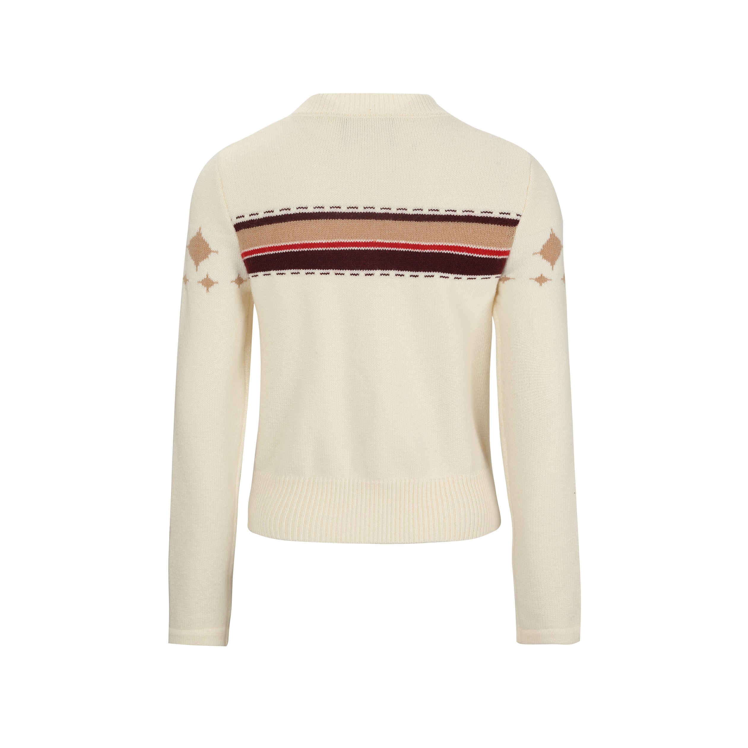 Ivory Star-Embellished Knit Cardigan