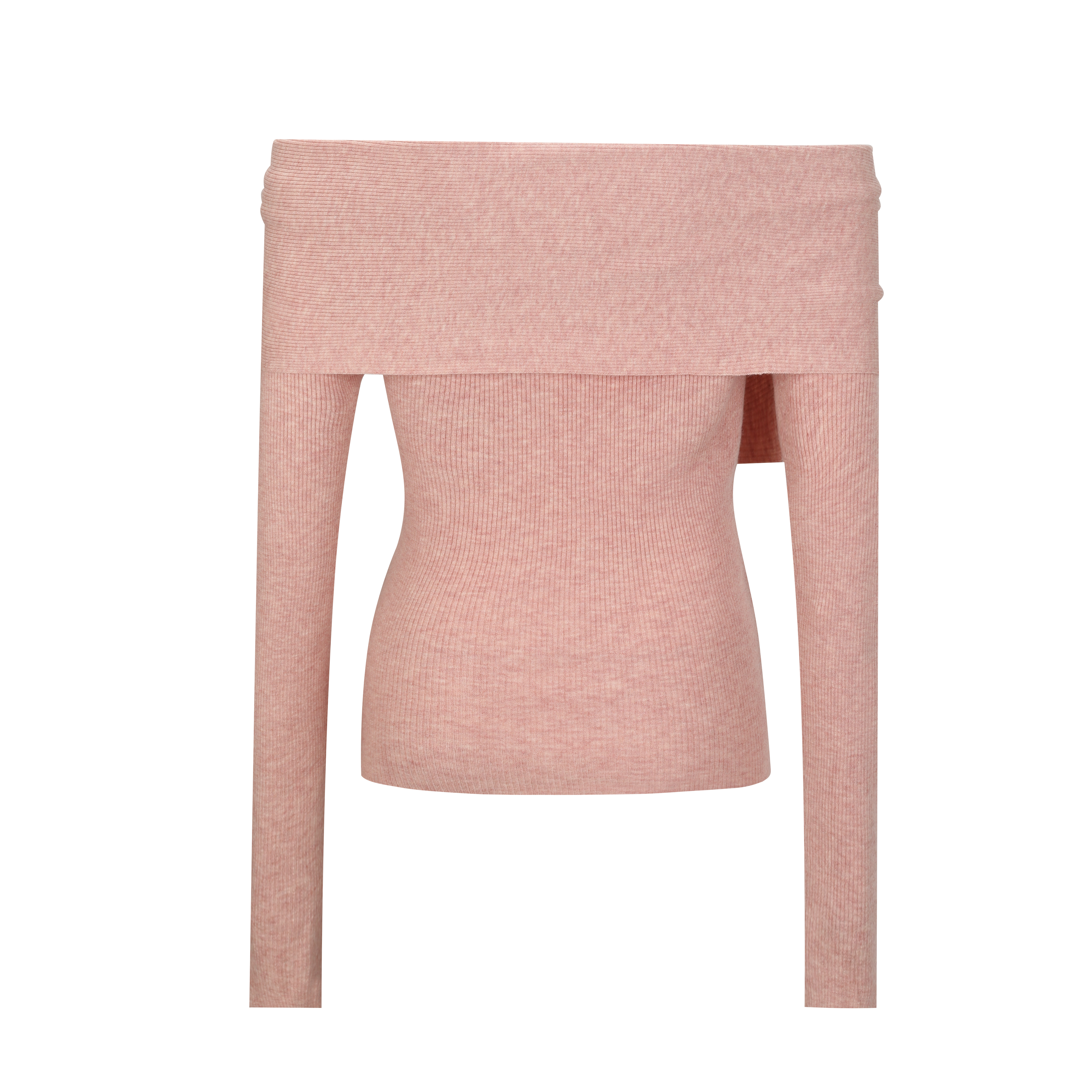 Dusty Pink Off-Shoulder Knit Top