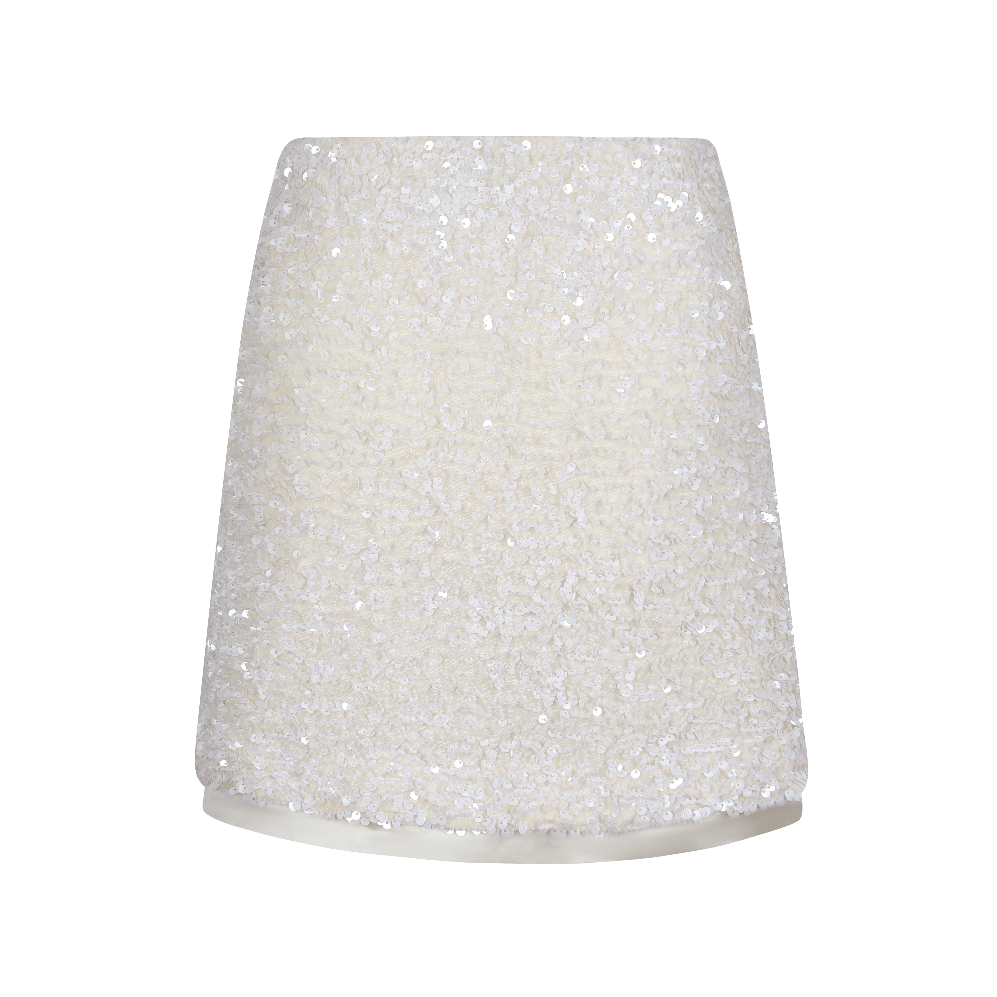Ivory Sequin Midi Skirt