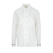 White Layered Back Lace Shirt