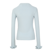 Light Blue Knit Faux-Layered Top