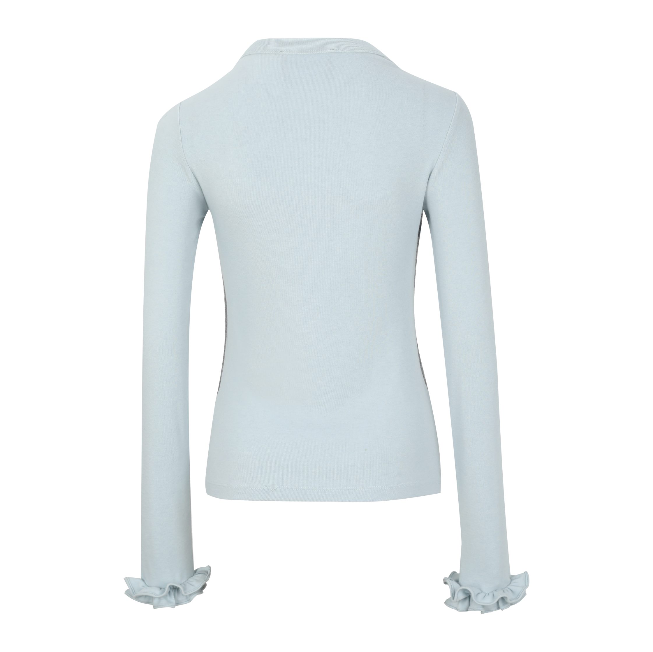 Light Blue Knit Faux-Layered Top