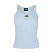 Blue Pearl Saddle Buckle Strap Vest