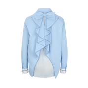 Blue Layered Back Lace Shirt